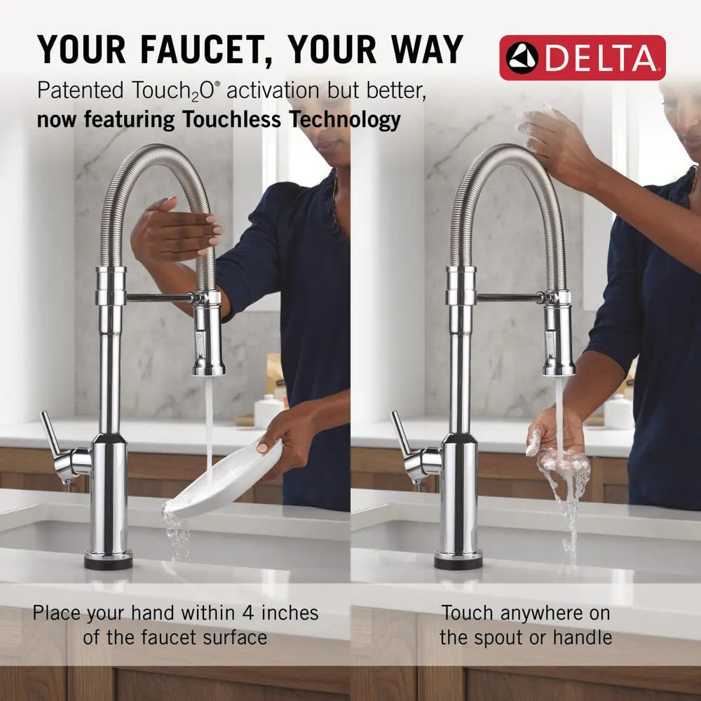 Delta Cordova-Touchless Kitchen Pro Faucet Spring Spout