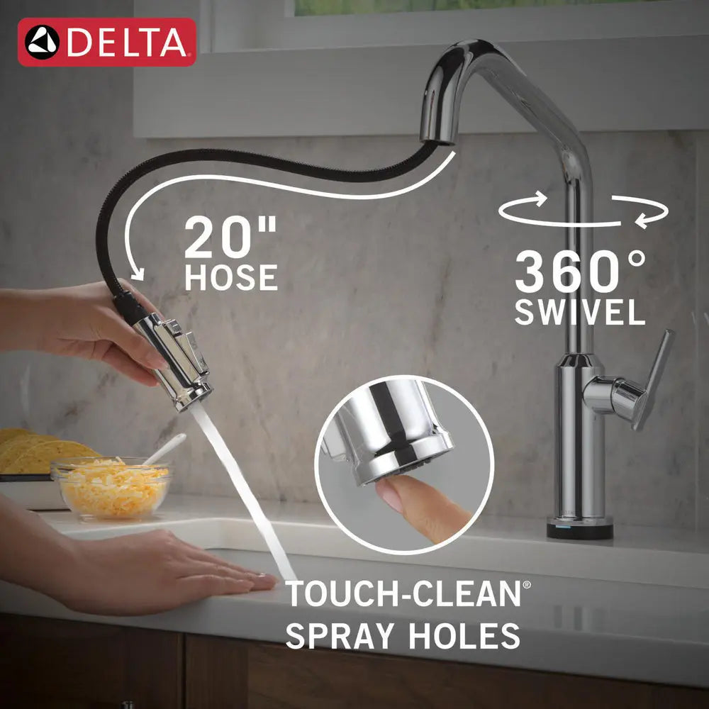 Delta Cordova-Touchless Kitchen Pulldown Faucet Angle Spout