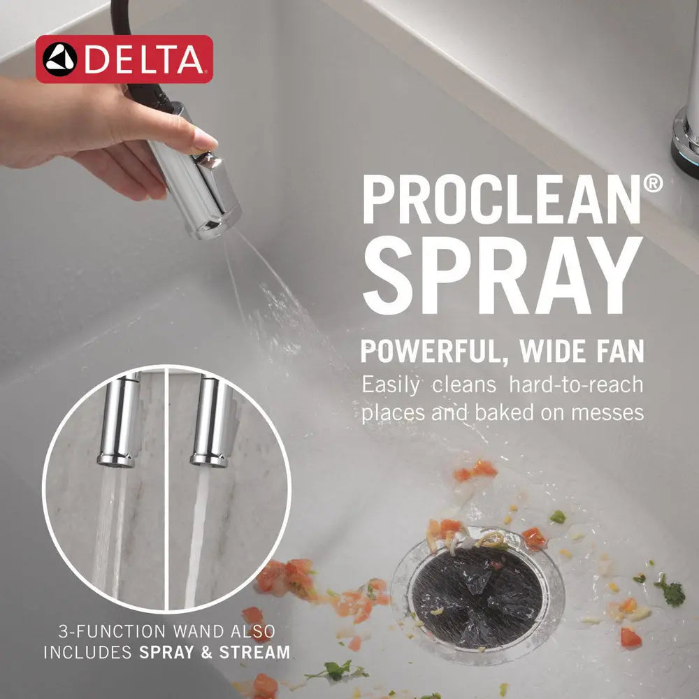Delta Cordova-Touchless Kitchen Pulldown Faucet Angle Spout