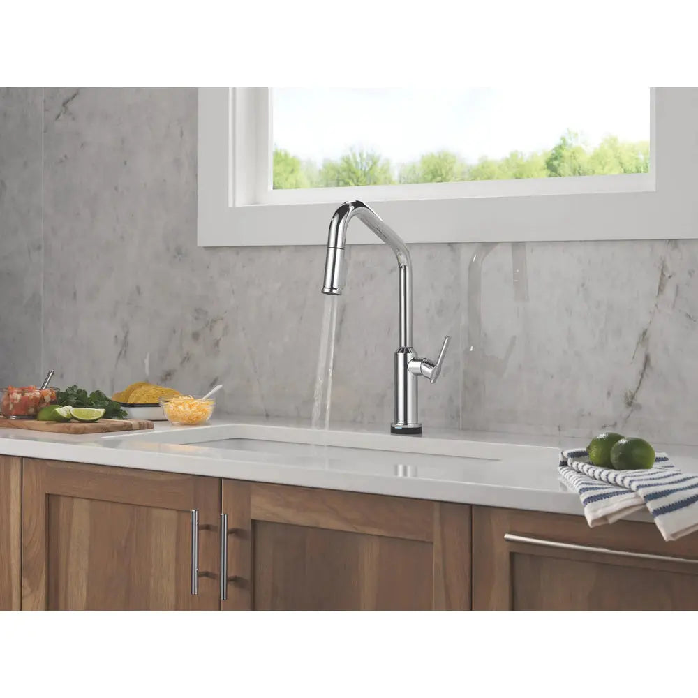 Delta Cordova-Touchless Kitchen Pulldown Faucet Angle Spout