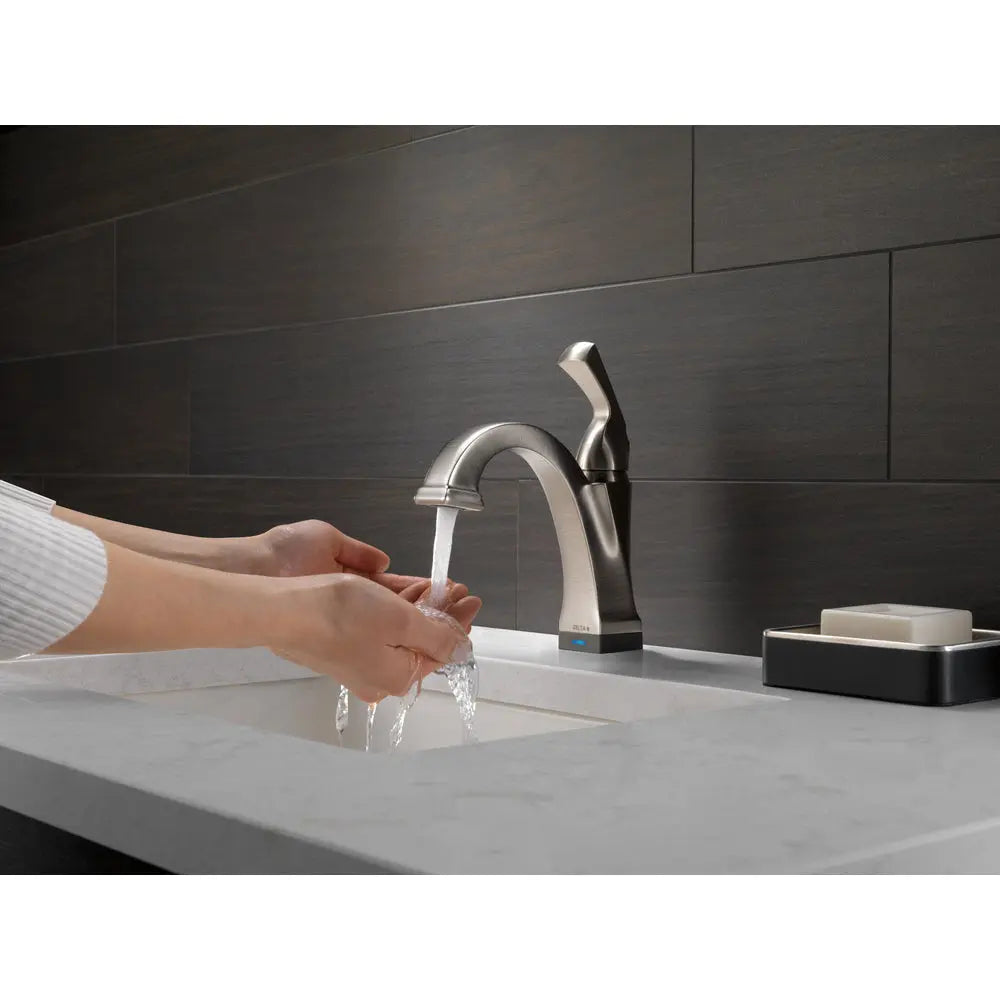 Delta DRYDEN Touch2O Bathroom Faucet with Touchless Technology Stainless Steel - Plumbing Market