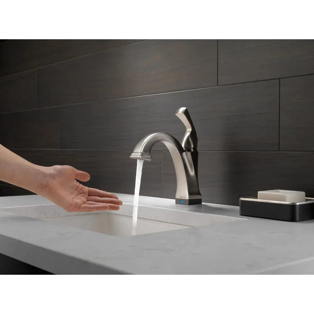 Delta DRYDEN Touch2O Bathroom Faucet with Touchless Technology Stainless Steel - Plumbing Market