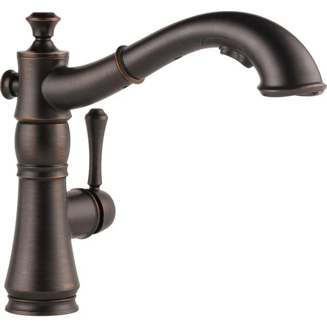 Delta Delta Cassidy Single Handle Pull-Out Kitchen Faucet 4197-RB-DST - Plumbing Market