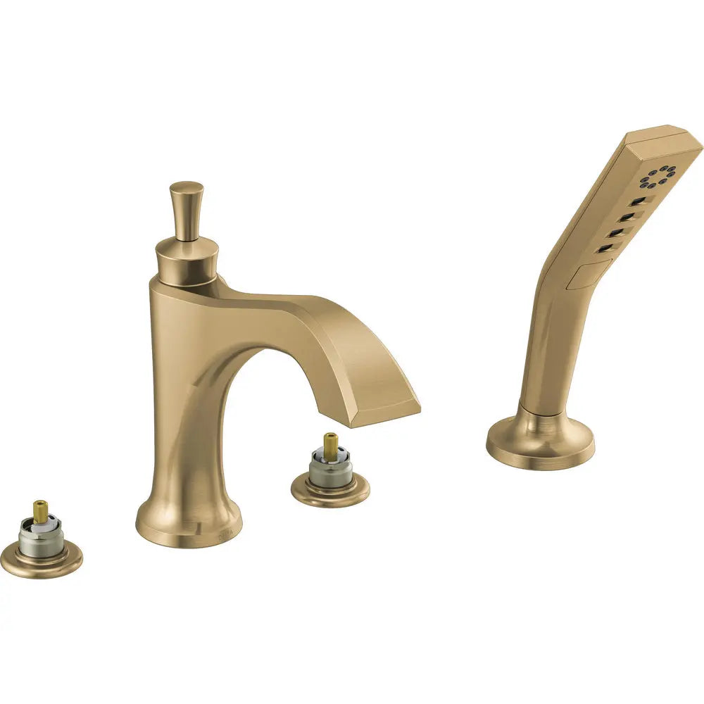 Delta Dorval Roman Tub with Hand Shower Trim - Less Handles T4756-LHP - Champagne Bronze