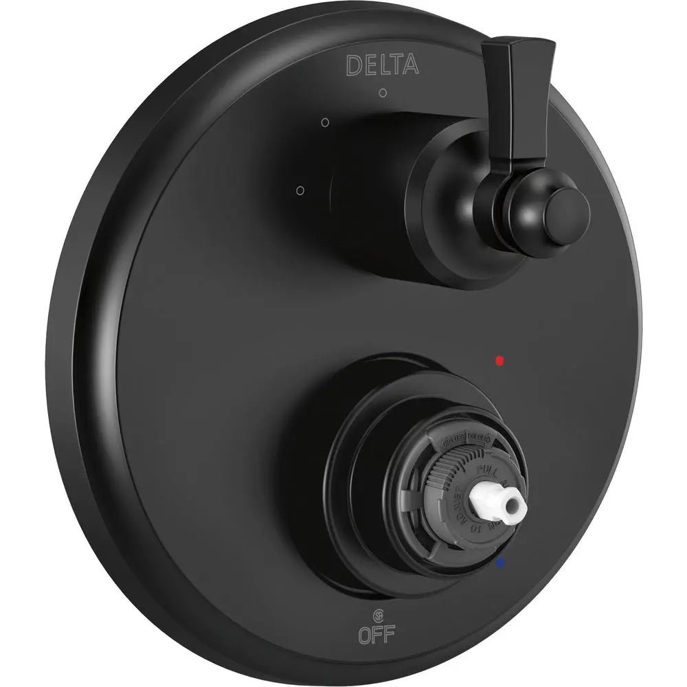 Delta Dorval Traditional 2-Handle Monitor 14 Series Valve Trim with 3 Setting Diverter T24856-LHP - Matte Black