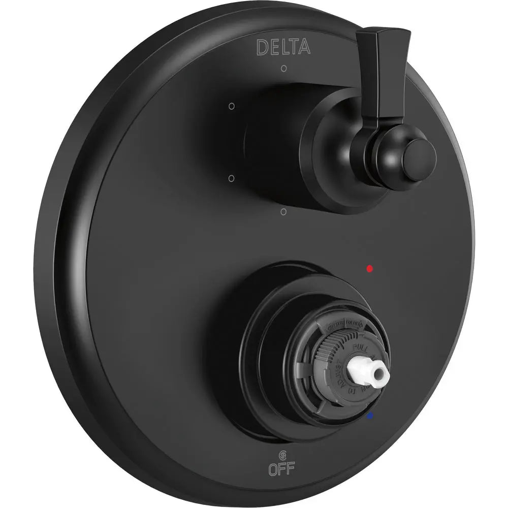Delta Dorval Traditional 2-Handle Monitor 14 Series Valve Trim with 6 Setting Diverter T24956-LHP - Matte Black
