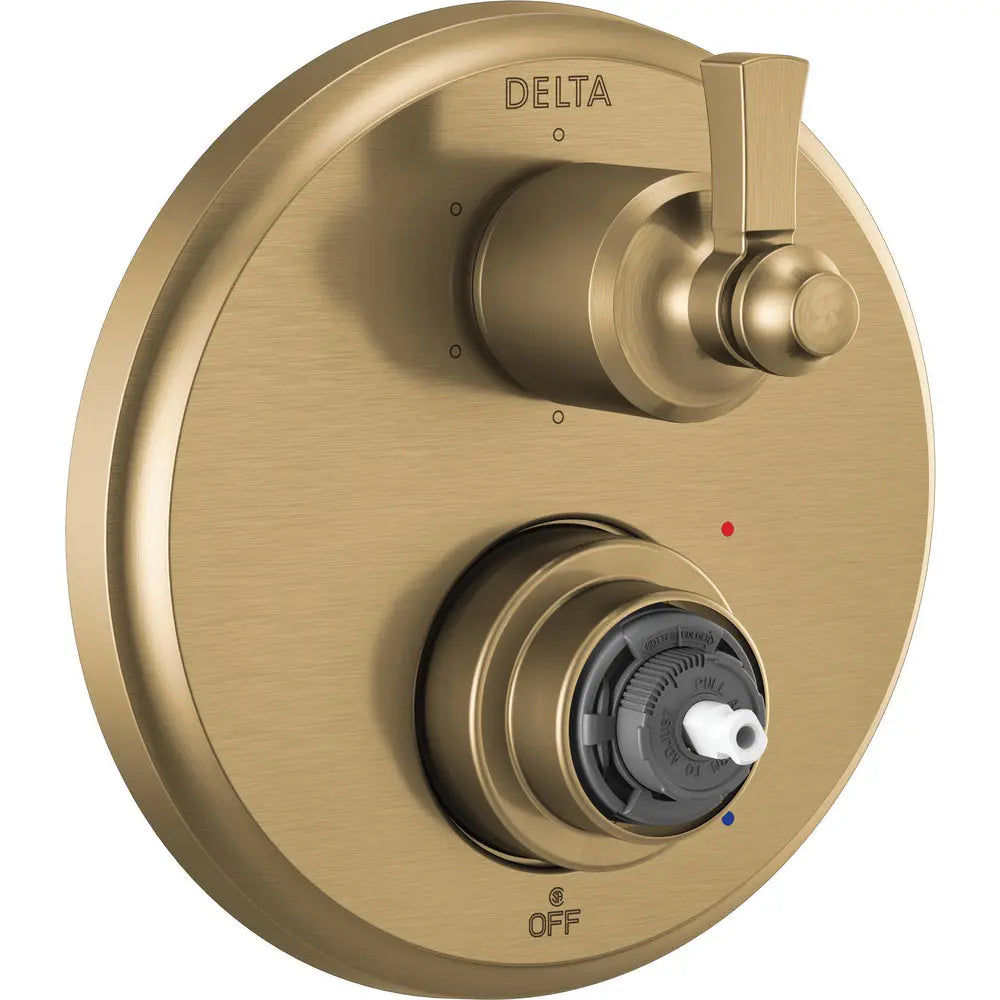 Delta Dorval Traditional 2-Handle Monitor 14 Series Valve Trim with 6 Setting Diverter T24956-LHP - Champagne Bronze