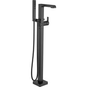 Delta Floor Mount Tub Filler With Handshower T4767-BLFL - Plumbing Market