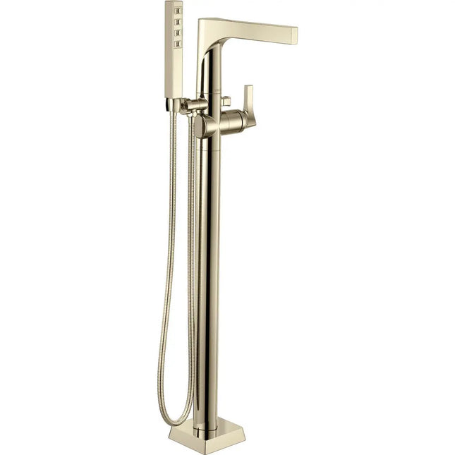 Delta Floor Mount Tub Filler With Handshower T4774-PNFL - Plumbing Market