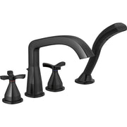 Delta Four Hole Roman Tub Trim      Shower 2O T47766-BL - Plumbing Market