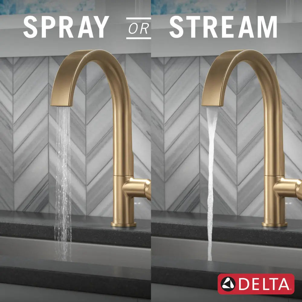Delta Keele Single Handle Pull Down Kitchen Faucet Champagne Bronze