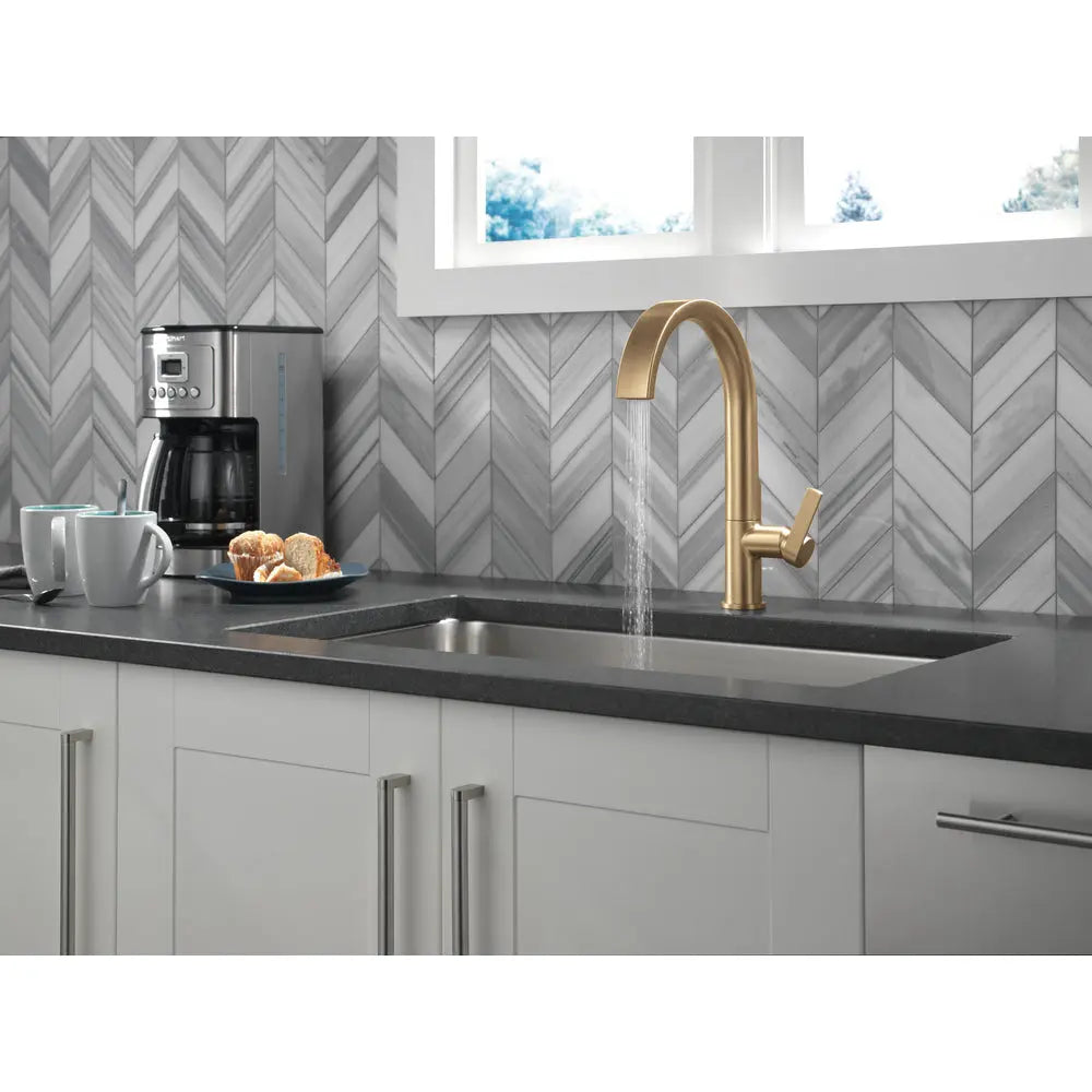 Delta Keele Single Handle Pull Down Kitchen Faucet Champagne Bronze