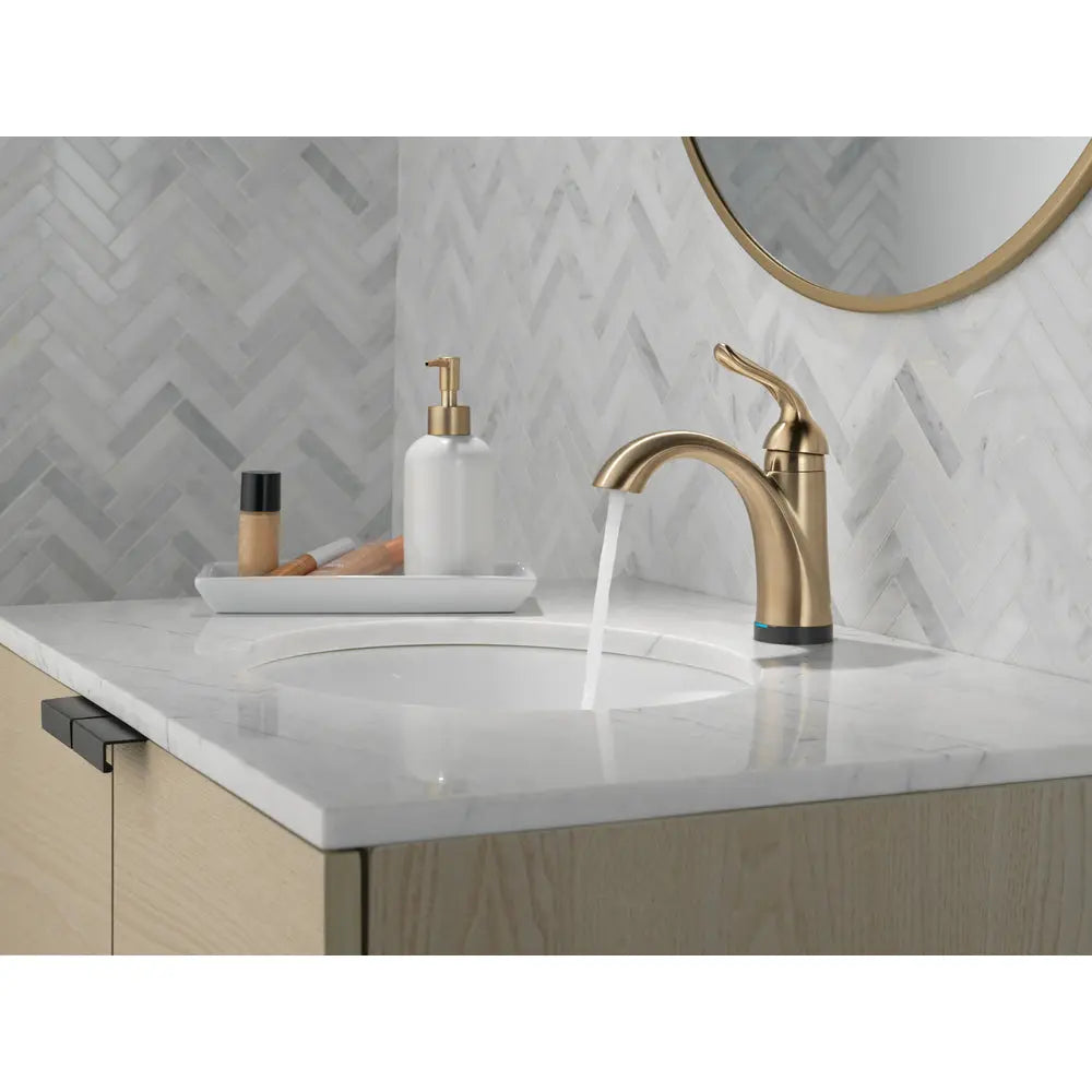 Delta LAHARA Touch2O Bathroom Faucet with Touchless Technology Champagne Bronze - Plumbing Market