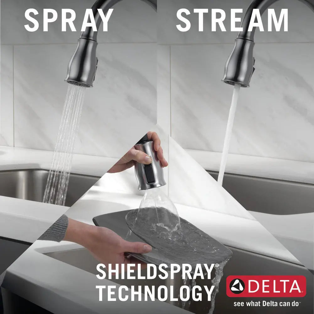 Delta LELAND Single Handle Pull-Down Kitchen Faucet with Touch2O and ShieldSpray Technologies - Plumbing Market