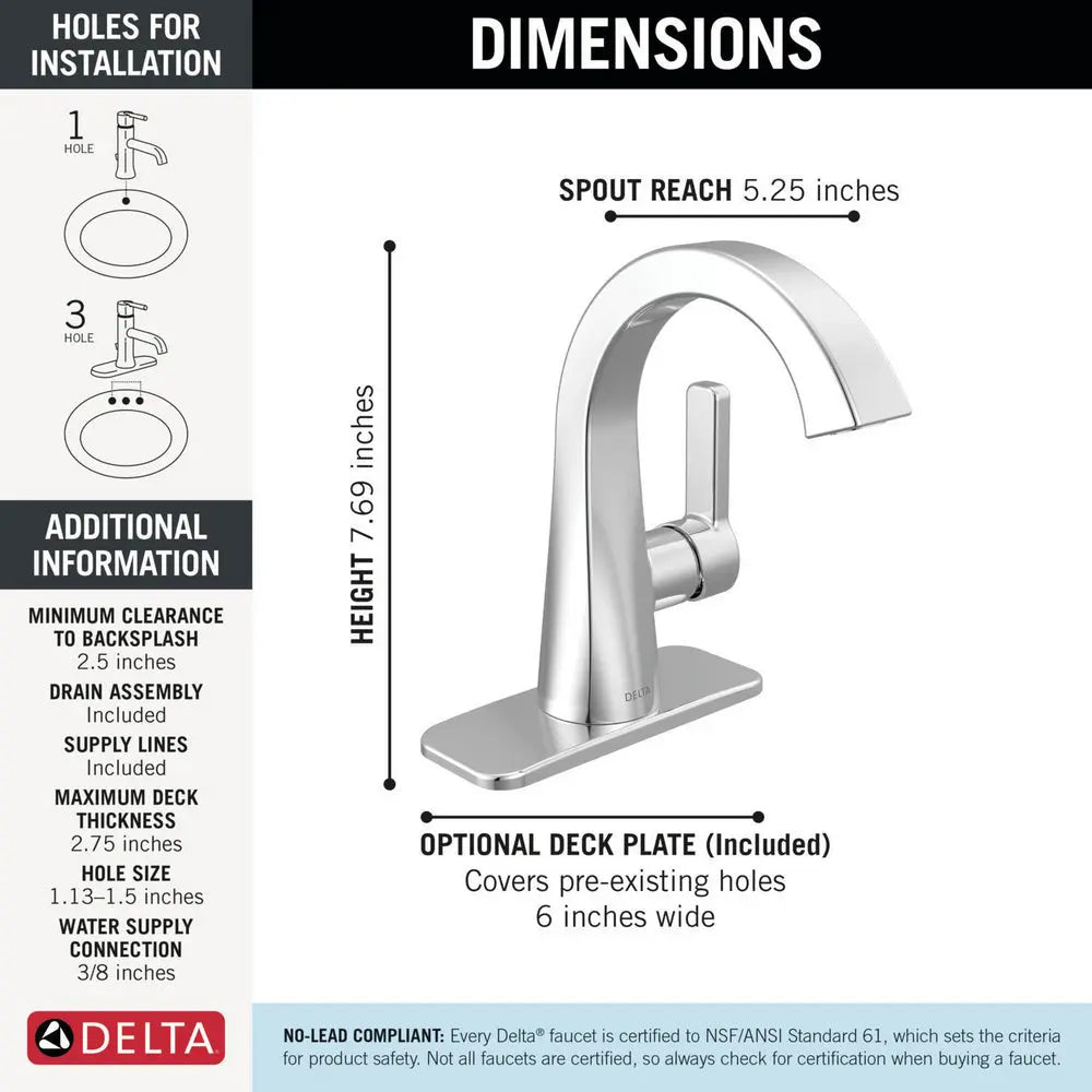 Delta LINEAX Single Handle Bathroom Faucet