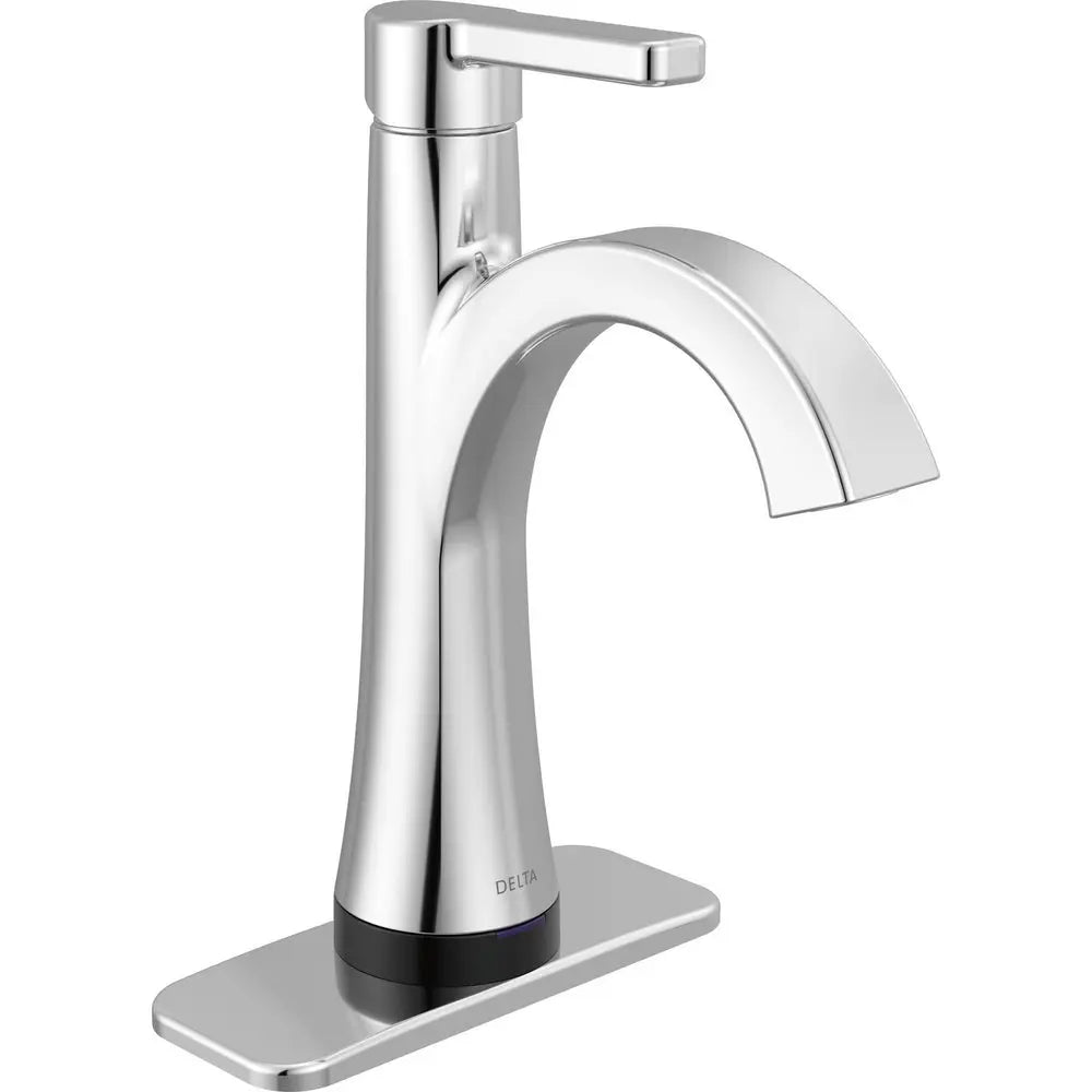 Delta LINEAX Top Handle Touch2O Bathroom Faucet with Touchless Technology