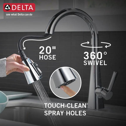 Delta Lenta Single-Handle Pull-Down Kitchen Faucet - Plumbing Market