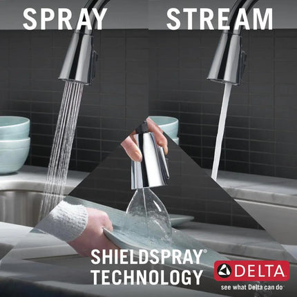 Delta Lenta Single-Handle Pull-Down Kitchen Faucet - Plumbing Market