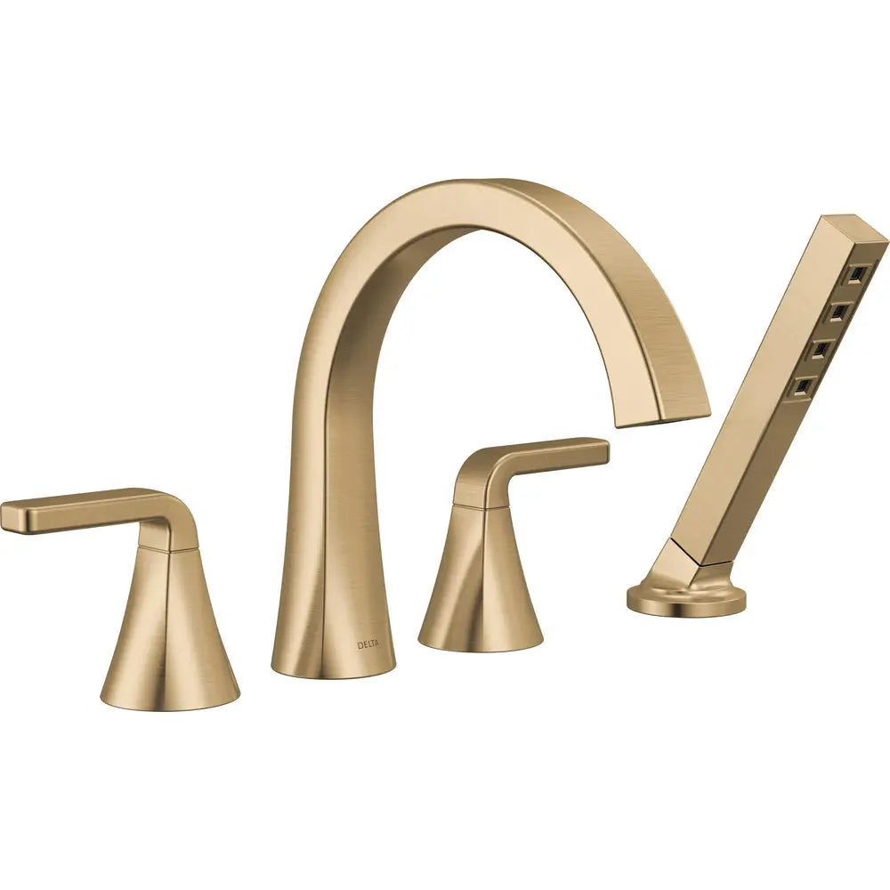 Delta Lineax Roman Tub Trim with Hand Shower T4762 - Champagne Bronze