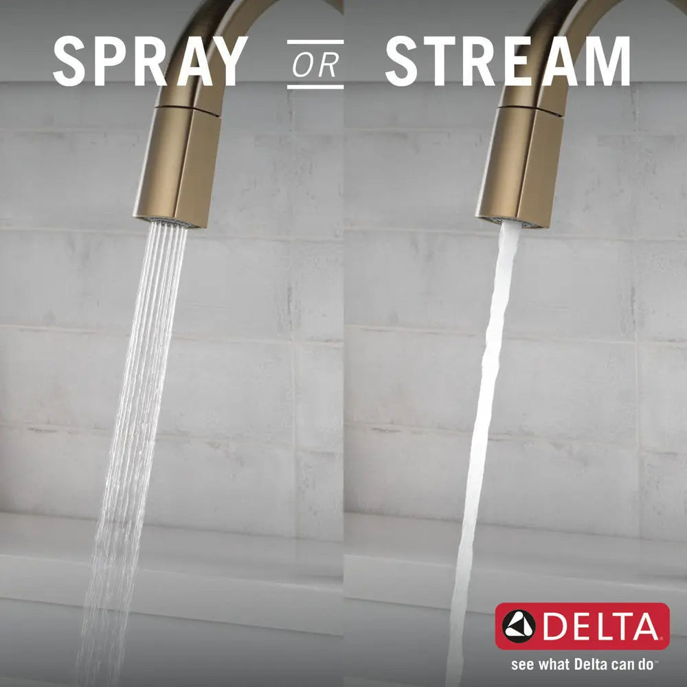 Delta MONROVIA Single Handle Pull-Down Kitchen Faucet Champagne Bronze - Plumbing Market