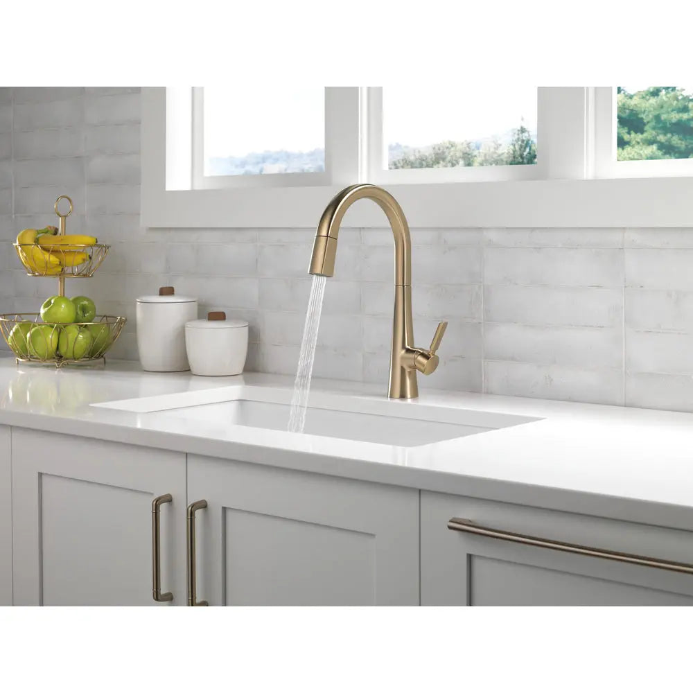 Delta MONROVIA Single Handle Pull-Down Kitchen Faucet Champagne Bronze - Plumbing Market