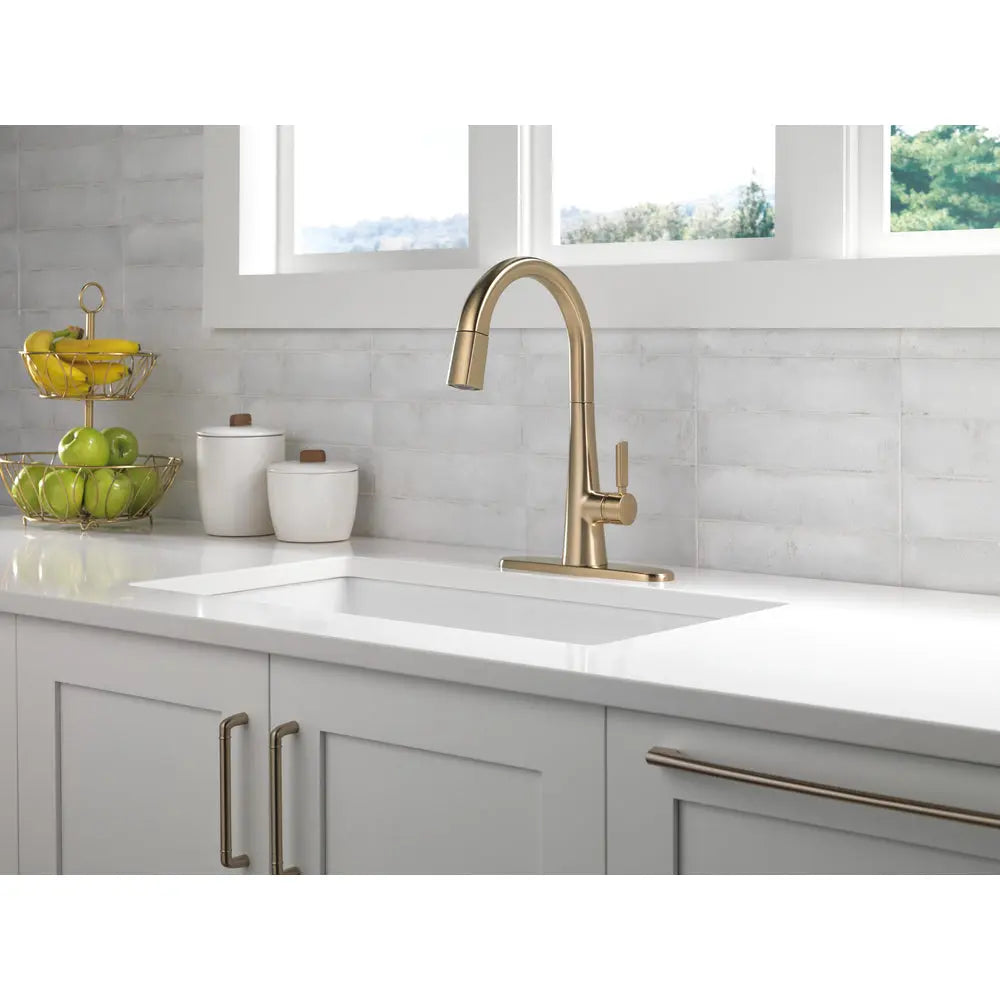 Delta MONROVIA Single Handle Pull-Down Kitchen Faucet Champagne Bronze - Plumbing Market