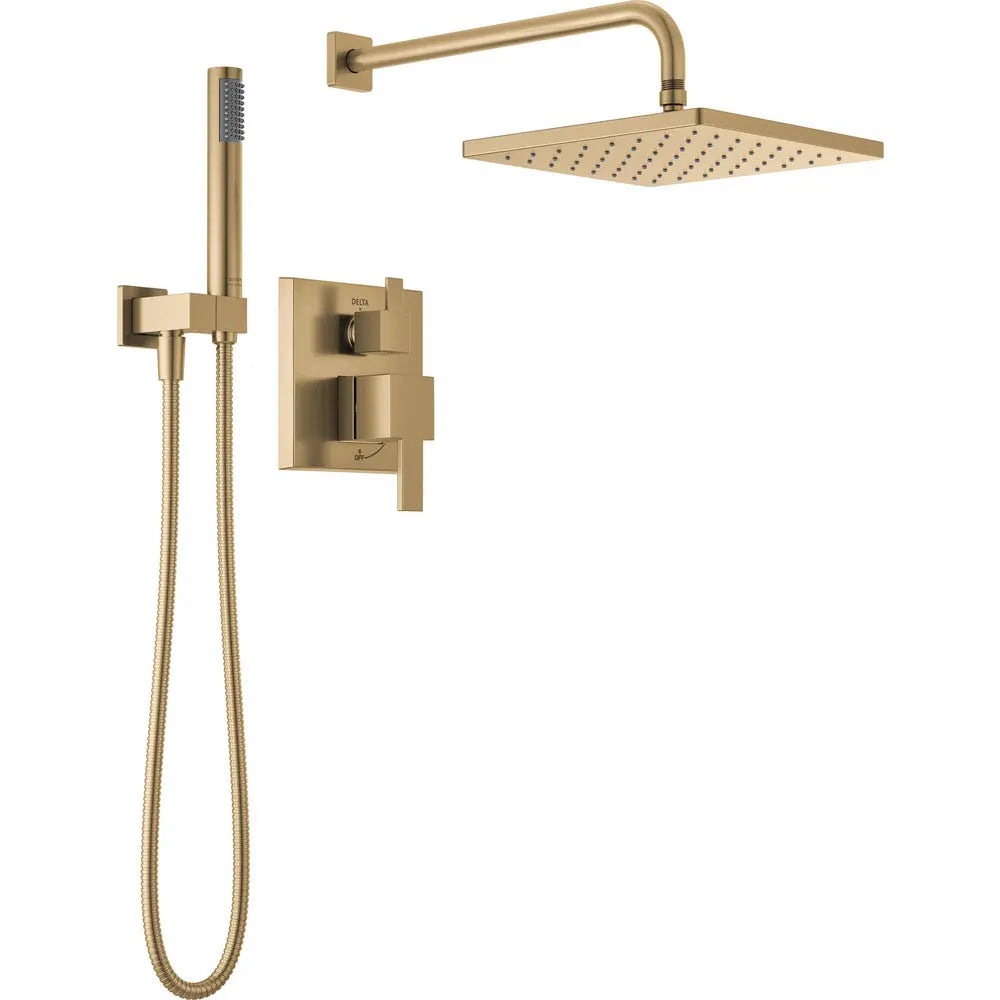 Delta Modern Monitor 14 Series Shower with Raincan & Hand Shower T342701 - Champagne Bronze