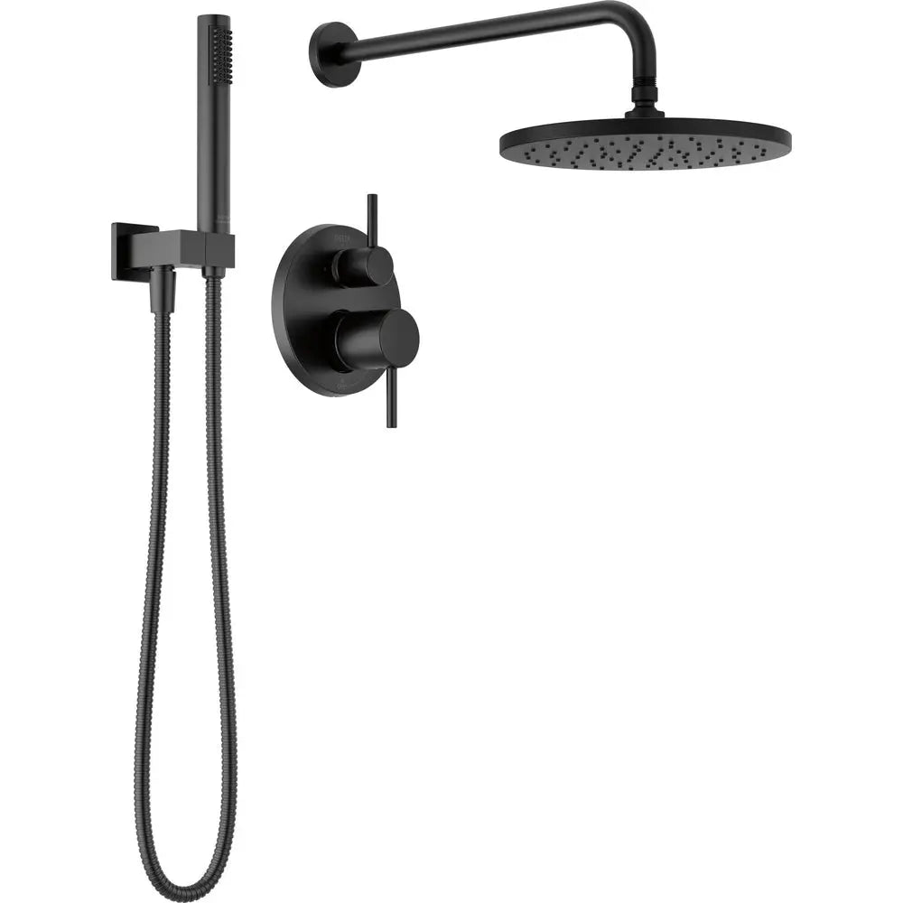 Delta Modern Monitor 14 Series Shower with Raincan & Hand Shower T342702 - Matte Black