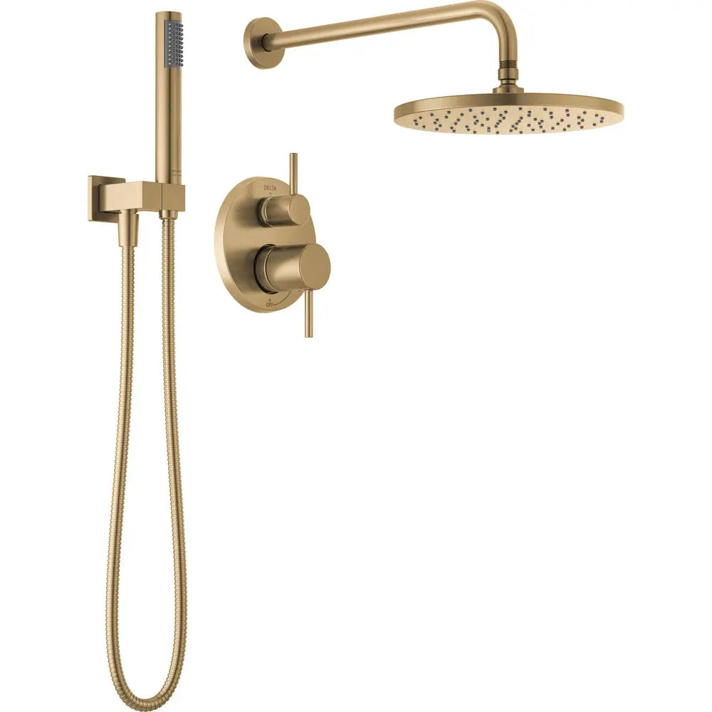 Delta Modern Monitor 14 Series Shower with Raincan & Hand Shower T342702 - Champagne Bronze