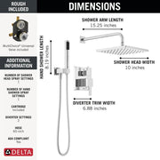 Delta Modern Monitor 14 Shower Faucet Raincan With Rough Valve - Plumbing Market