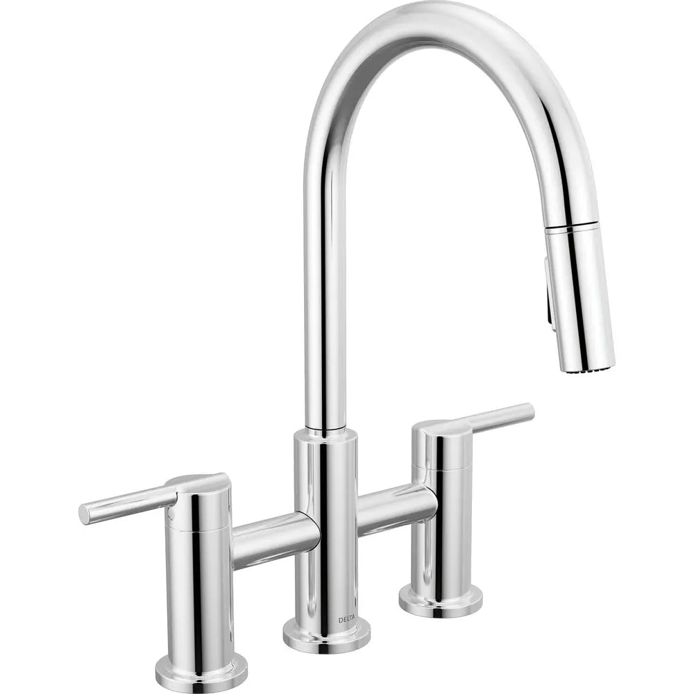 Delta Nicoli Pull-Down Bridge 39876LF - Chrome