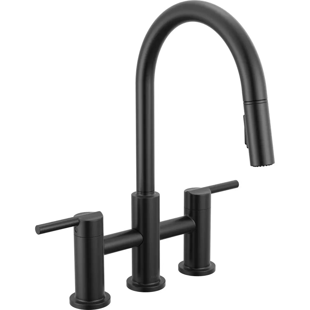 Delta Nicoli Pull-Down Bridge 39876LF - Matte Black