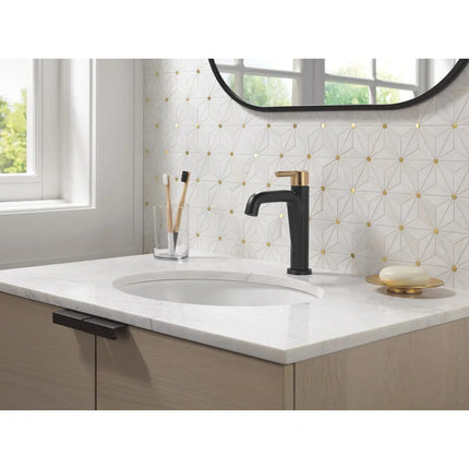 Delta Nicoli Single Lever Bathroom Faucet 15849LF-GZ - Plumbing Market