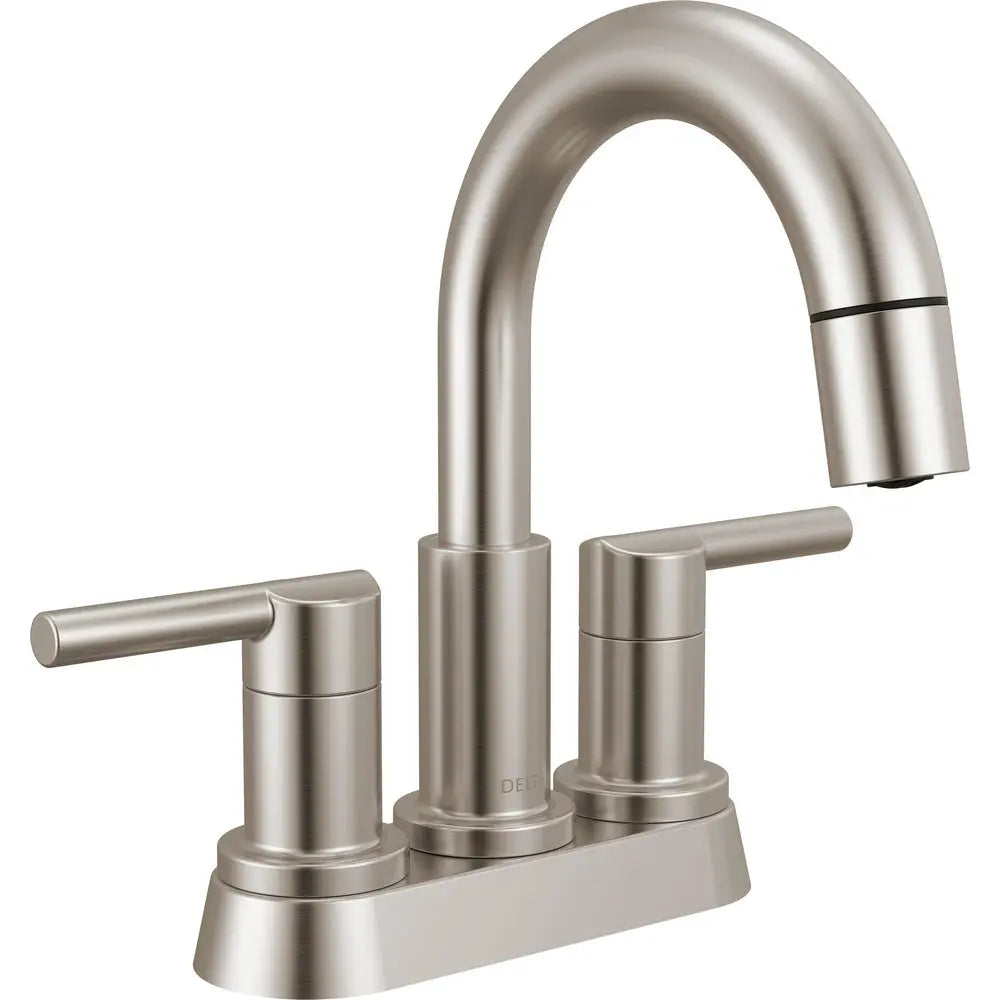 Delta Nicoli Two Handle Centerset Pull-Down Bathroom Faucet 25749LF-PD - Stainless Steel