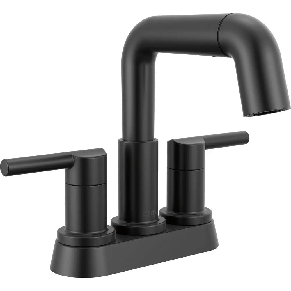 Delta Nicoli Two Handle Centerset Pull-Down Bathroom Faucet 25849LF-PD - Matte Black