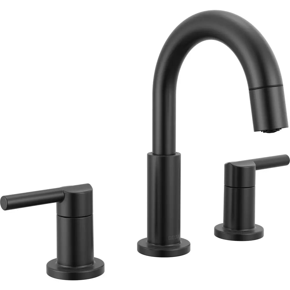 Delta Nicoli Two Handle Widespread Pull-Down Bathroom Faucet 35749LF-PD - Matte Black