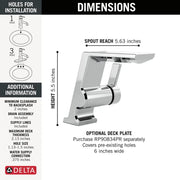 Delta PIVOTAL Single Handle Bathroom Faucet Chrome 599-PR-MPU-DST - Plumbing Market