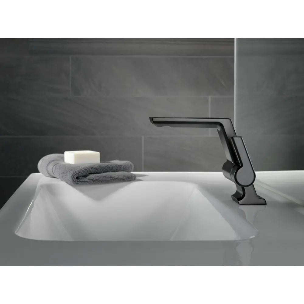 Delta PIVOTAL Single Handle Bathroom Faucet Matte Black 599-BLMPU-DST - Plumbing Market