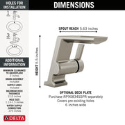Delta PIVOTAL Single Handle Bathroom Faucet Stainless Steel 599-SS-PR-MPU-DST - Plumbing Market