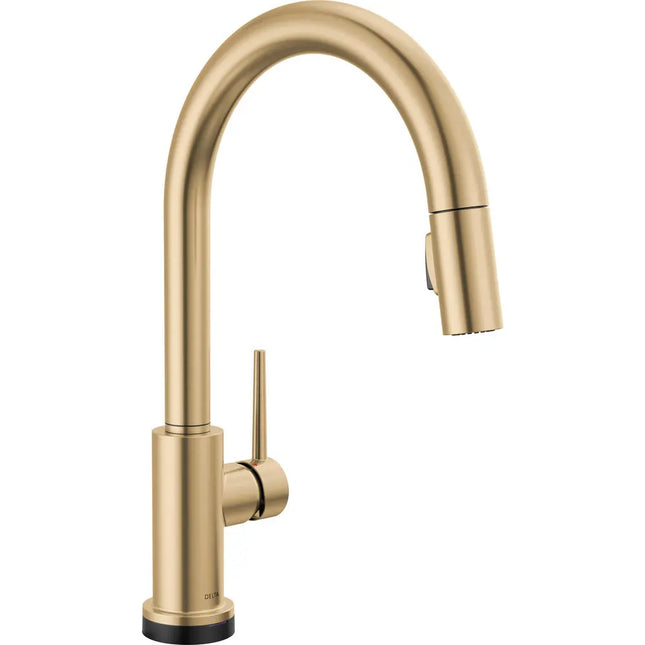 Delta Pulldown Touchless Kitchen Faucet Champagne Bronze 9159TL-CZ-DST - Plumbing Market