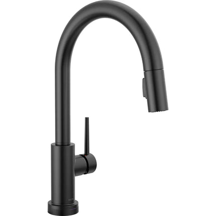 Delta Pulldown Touchless Kitchen Faucet Matte Black 9159TL-BL-DST - Plumbing Market