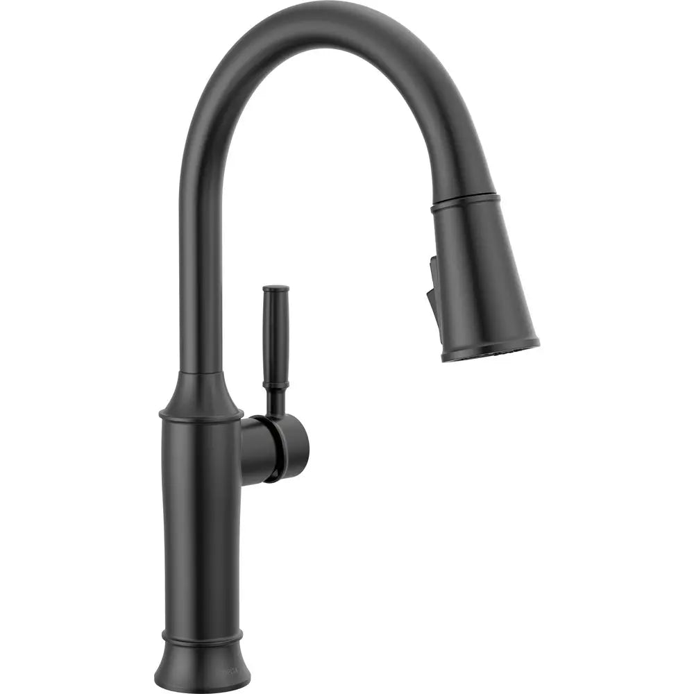 Delta Renaldi Single Handle Pull-Down Kitchen Faucet 9184 - Matte Black