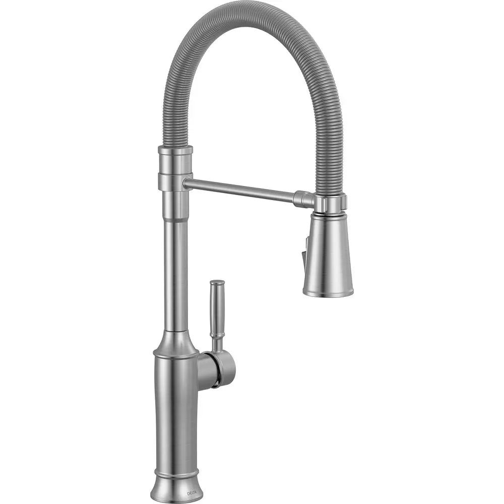 Delta Renaldi Single-Handle Pull-Down Spring Kitchen Faucet 9684 - Stainless Steel