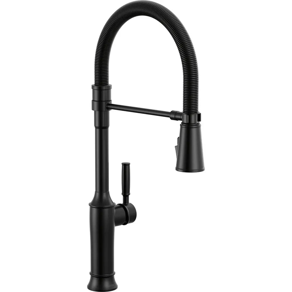 Delta Renaldi Single-Handle Pull-Down Spring Kitchen Faucet 9684 - Matte Black