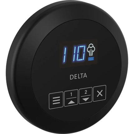 Delta Round Steam Shower Controller Matte Black EP103307BL - Plumbing Market