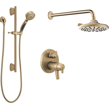 Delta Round Thermostatic Shower Kit DF-KIT26-THRCZ-WS - Plumbing Market
