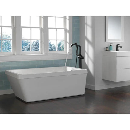 Delta STRYKE Single Handle Floor Mount Tub Filler Trim T4776 - Plumbing Market