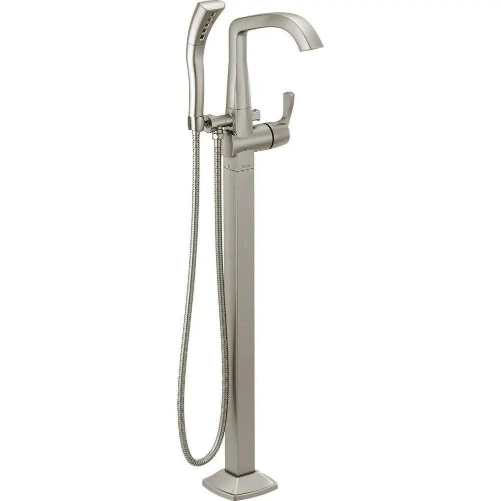 Delta STRYKE Single Handle Floor Mount Tub Filler Trim T4776 - Plumbing Market