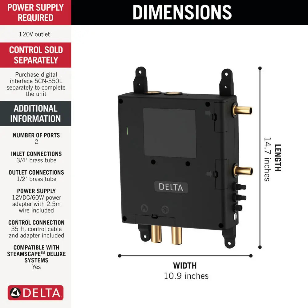 Delta ShowerSense Digital 2-Port Thermostatic Shower Rough R52000E - Plumbing Market