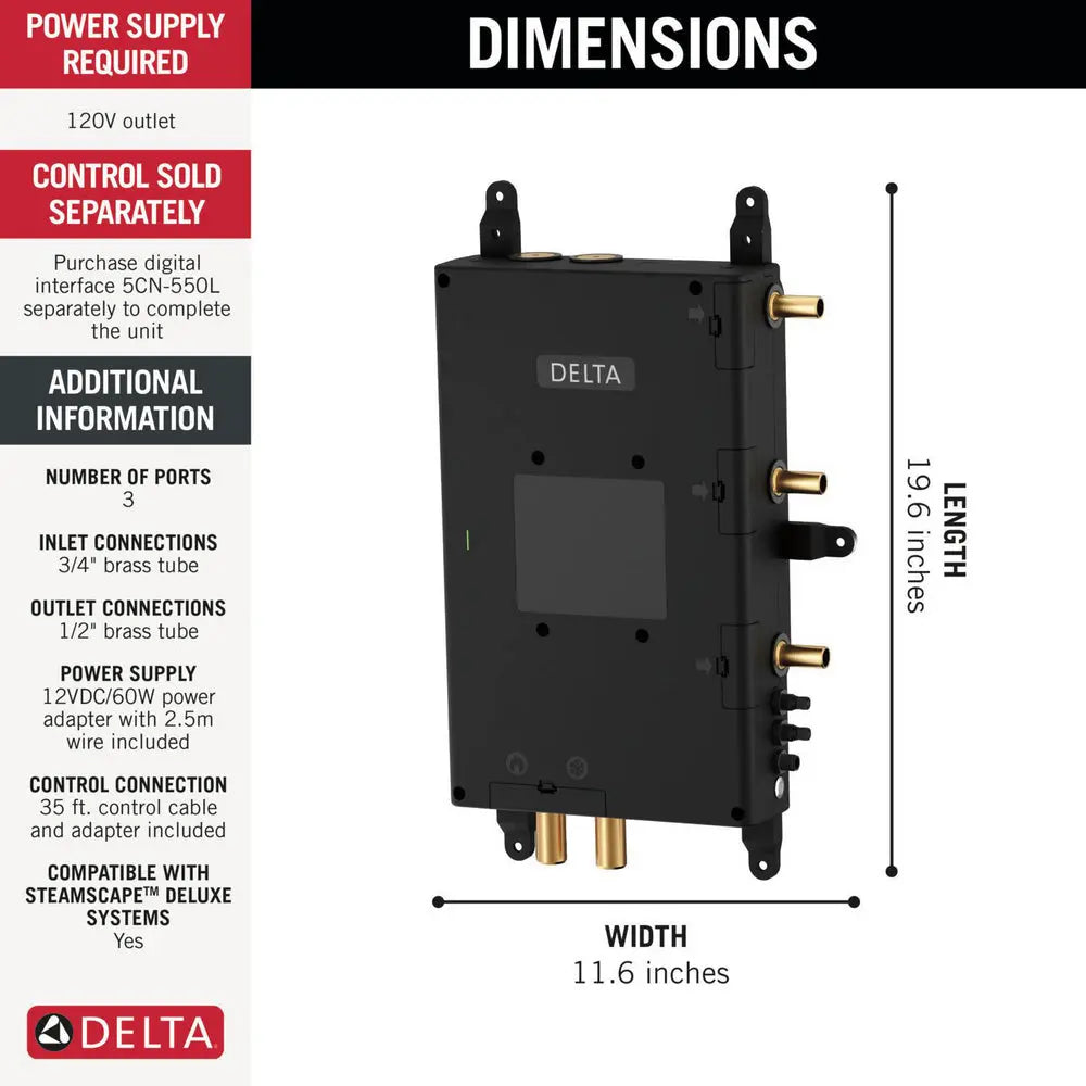 Delta ShowerSense Digital 3-Port Thermostatic Shower Rough R53000E - Plumbing Market
